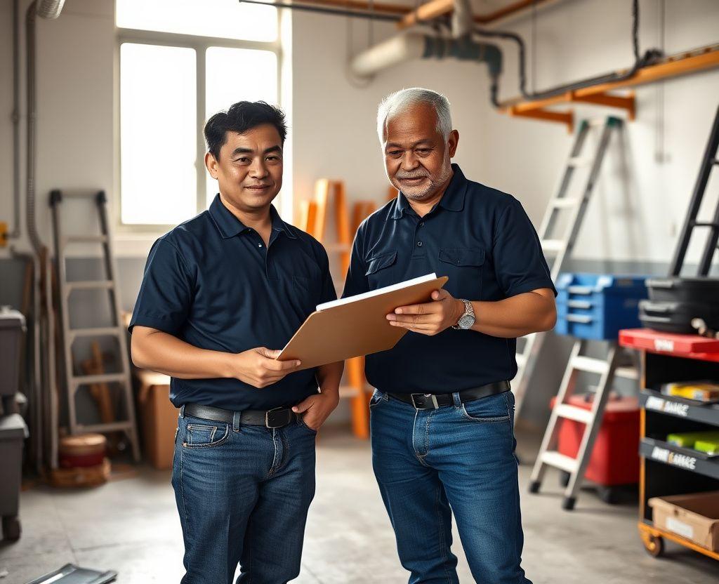 Turboniq founders inspecting plans on site in Ampang